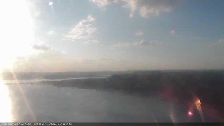 Lake Travis webcam, August 26, 2022 7:00 PM CT