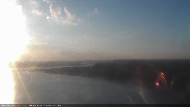 Lake Travis webcam, August 26, 2022 7:25 PM CT