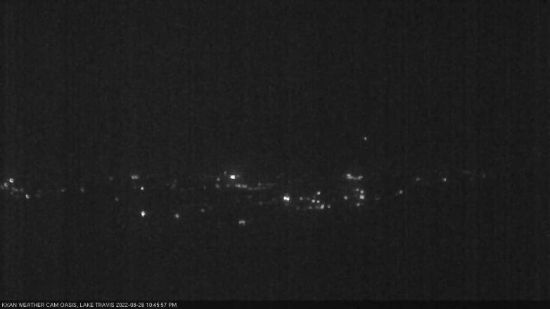 Lake Travis webcam, August 26, 2022 10:45 PM CT