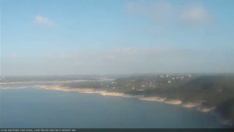 Lake Travis webcam, August 27, 2022 9:00 AM CT