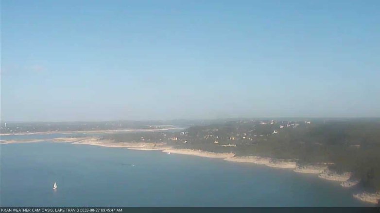 Lake Travis webcam, August 27, 2022 9:45 AM CT