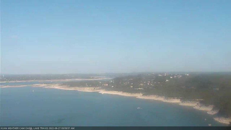 Lake Travis webcam, August 27, 2022 10:00 AM CT