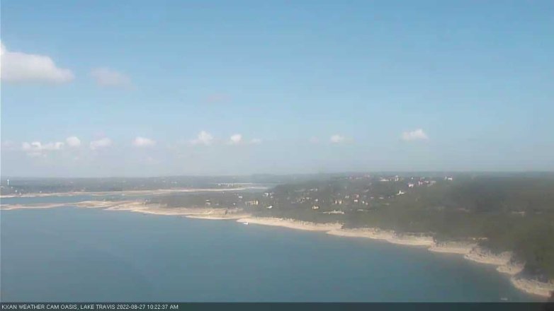 Lake Travis webcam, August 27, 2022 10:25 AM CT