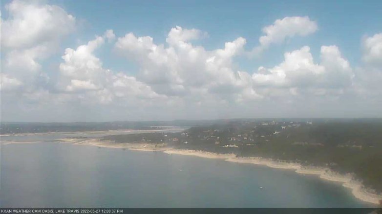 Lake Travis webcam, August 27, 2022 12:00 PM CT