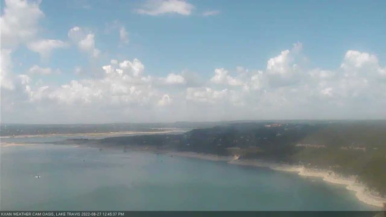 Lake Travis webcam, August 27, 2022 12:45 PM CT