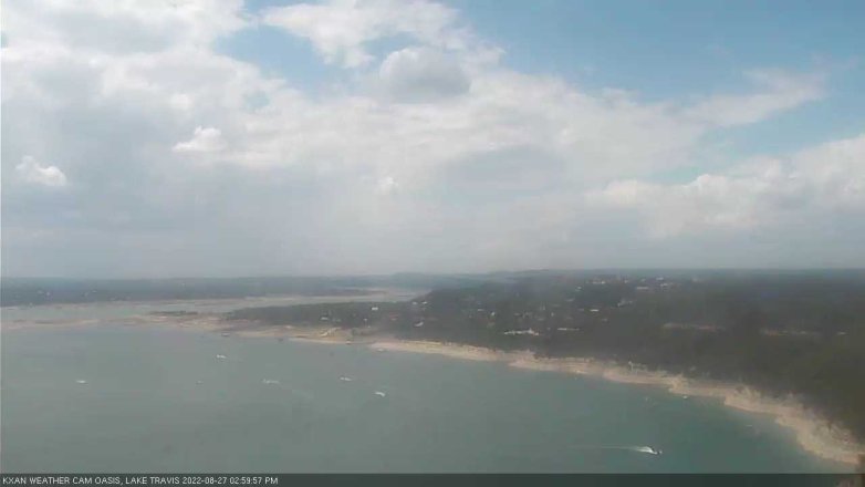 Lake Travis webcam, August 27, 2022 3:00 PM CT