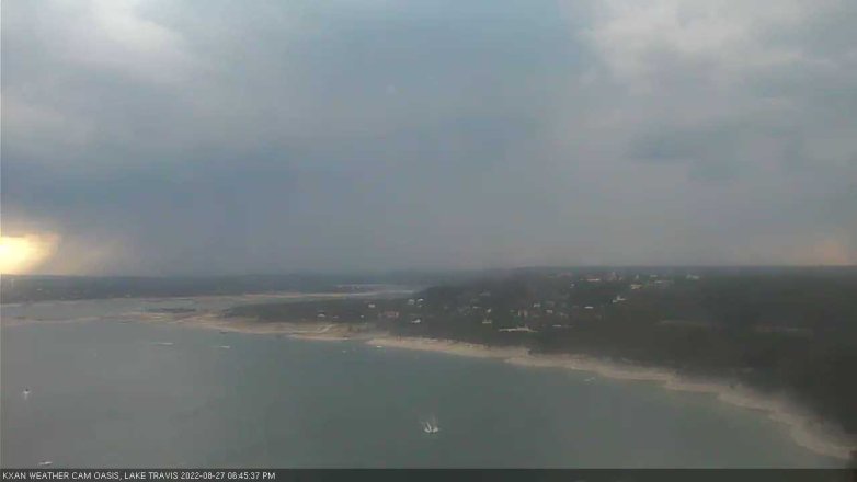 Lake Travis webcam, August 27, 2022 6:45 PM CT