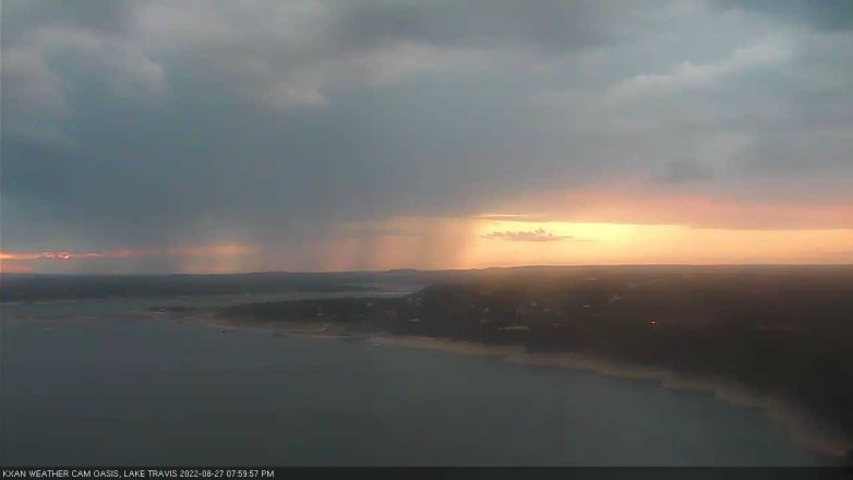 Lake Travis webcam, August 27, 2022 8:00 PM CT