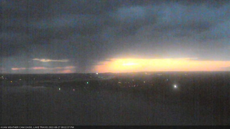 Lake Travis webcam, August 27, 2022 8:25 PM CT