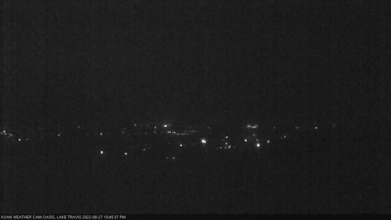 Lake Travis webcam, August 27, 2022 10:45 PM CT