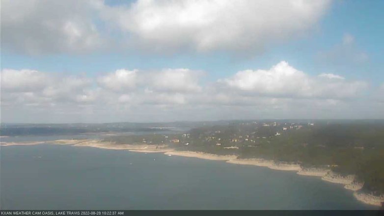 Lake Travis webcam, August 28, 2022 10:25 AM CT
