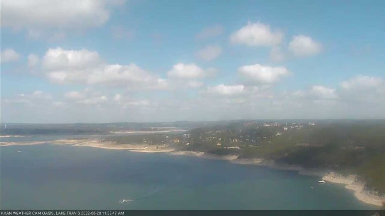 Lake Travis webcam, August 28, 2022 11:25 AM CT