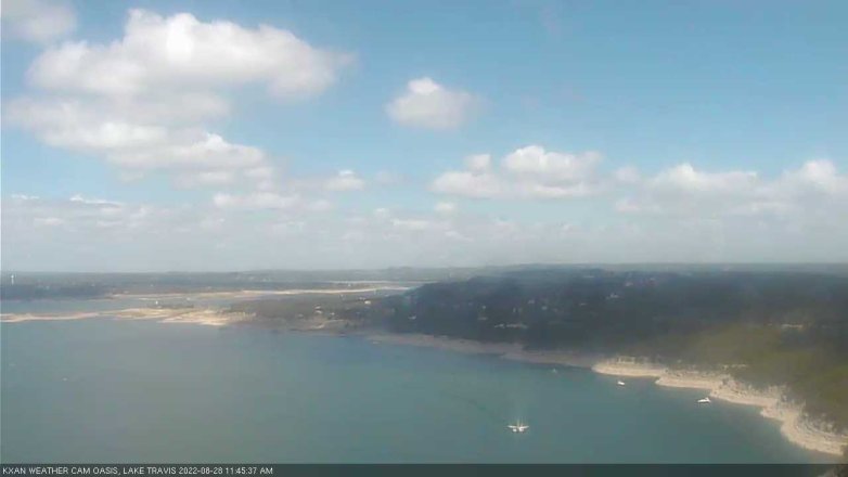 Lake Travis webcam, August 28, 2022 11:45 AM CT