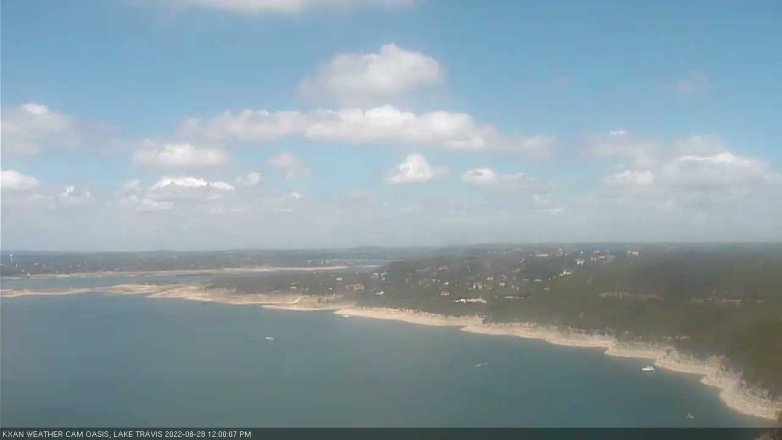 Lake Travis webcam, August 28, 2022 12:00 PM CT
