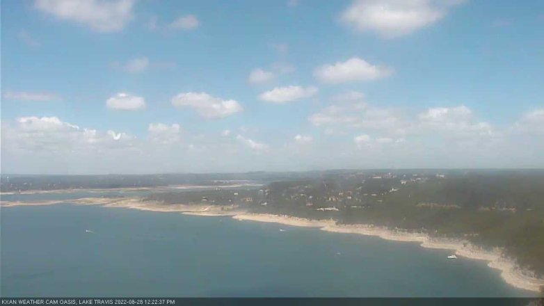 Lake Travis webcam, August 28, 2022 12:25 PM CT