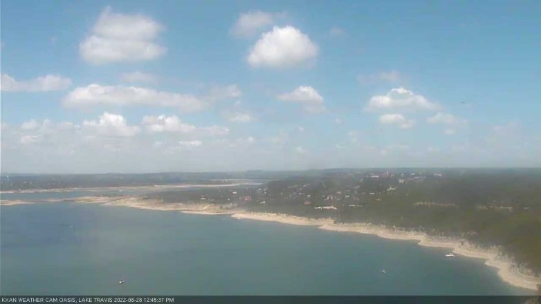 Lake Travis webcam, August 28, 2022 12:45 PM CT