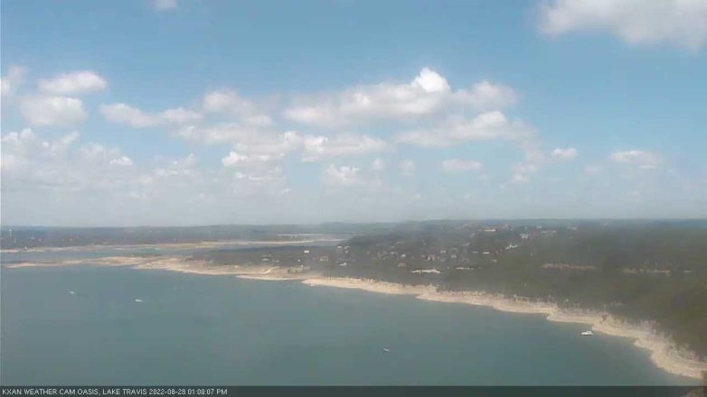 Lake Travis webcam, August 28, 2022 1:00 PM CT