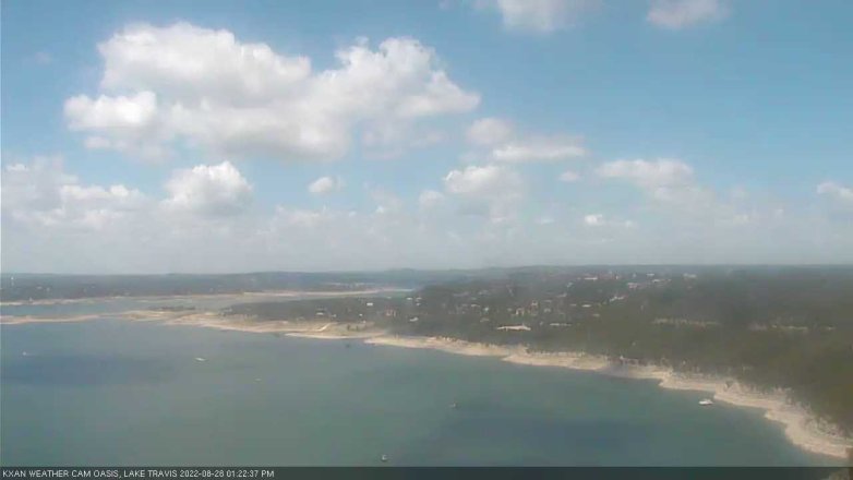 Lake Travis webcam, August 28, 2022 1:25 PM CT