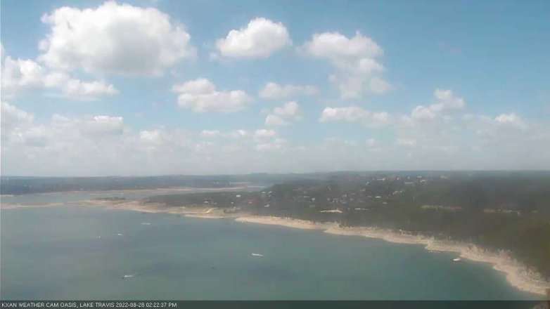 Lake Travis webcam, August 28, 2022 2:25 PM CT