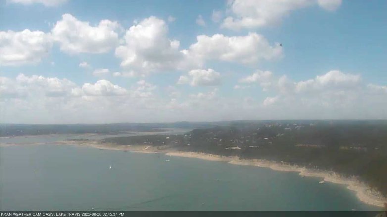 Lake Travis webcam, August 28, 2022 2:45 PM CT