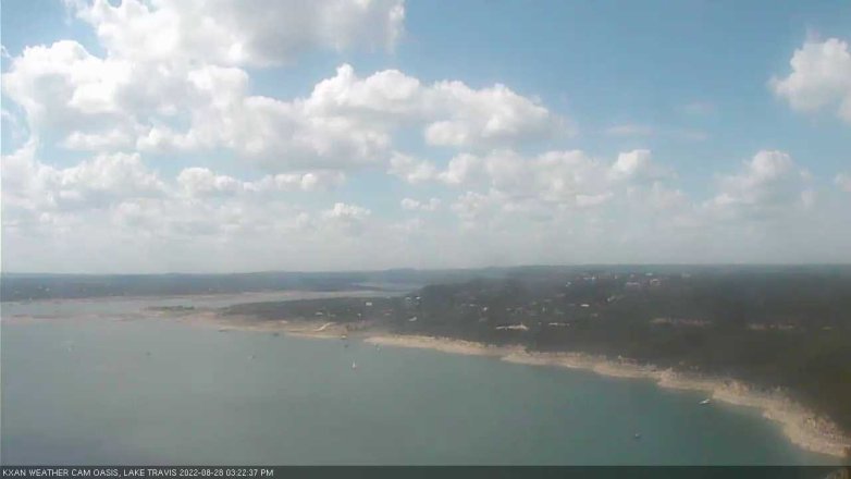 Lake Travis webcam, August 28, 2022 3:25 PM CT