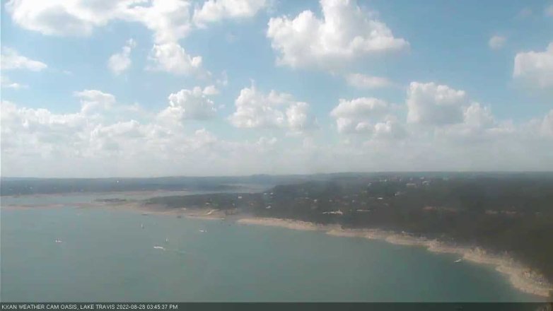 Lake Travis webcam, August 28, 2022 3:45 PM CT