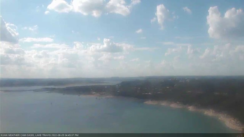 Lake Travis webcam, August 28, 2022 4:45 PM CT