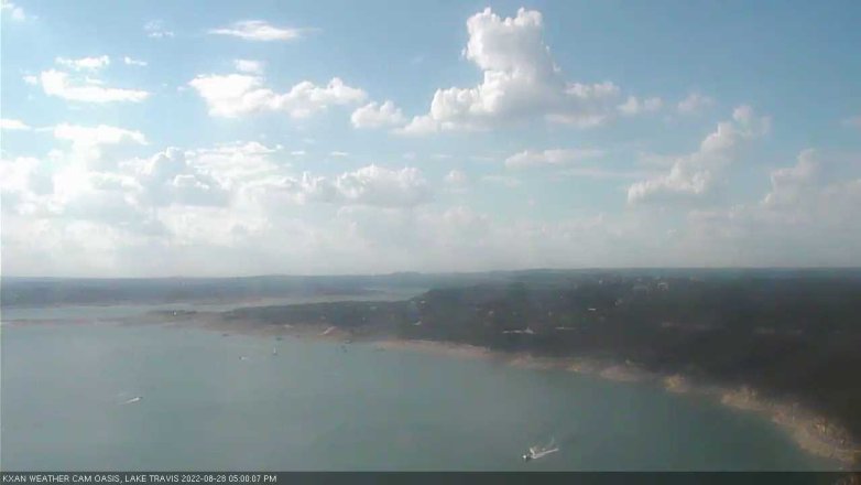 Lake Travis webcam, August 28, 2022 5:00 PM CT