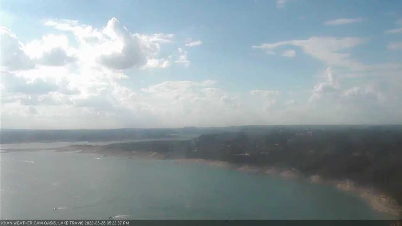 Lake Travis webcam, August 28, 2022 5:25 PM CT