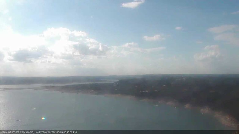 Lake Travis webcam, August 28, 2022 5:45 PM CT