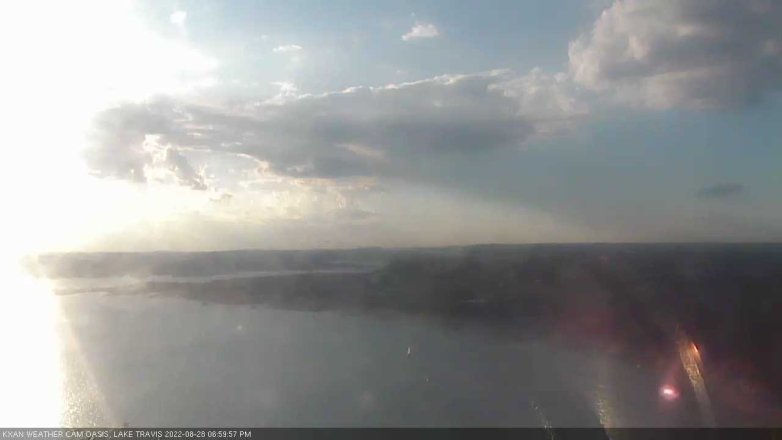 Lake Travis webcam, August 28, 2022 7:00 PM CT