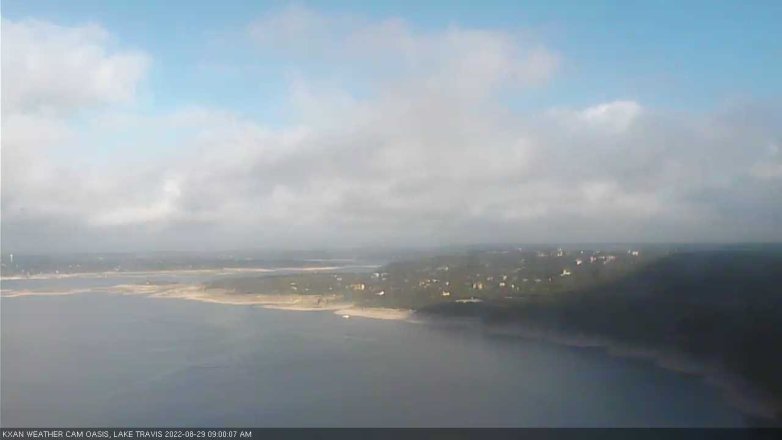 Lake Travis webcam, August 29, 2022 9:00 AM CT