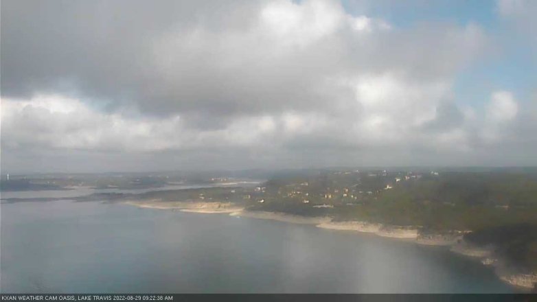 Lake Travis webcam, August 29, 2022 9:25 AM CT