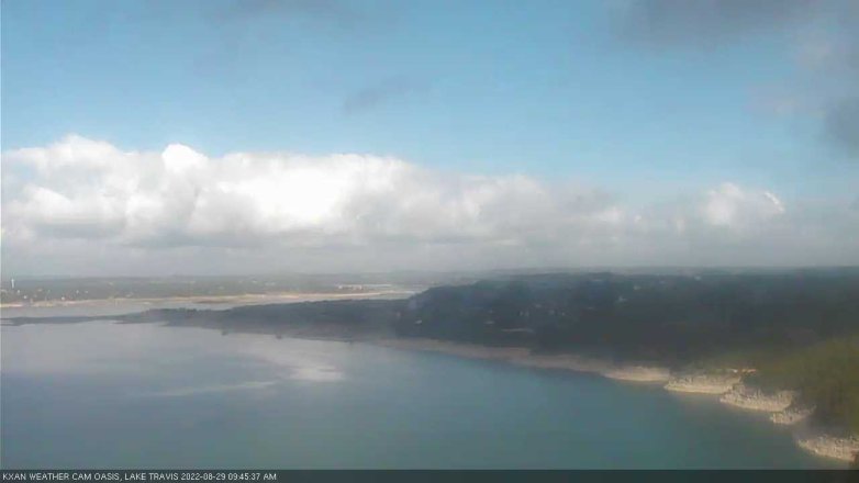 Lake Travis webcam, August 29, 2022 9:45 AM CT