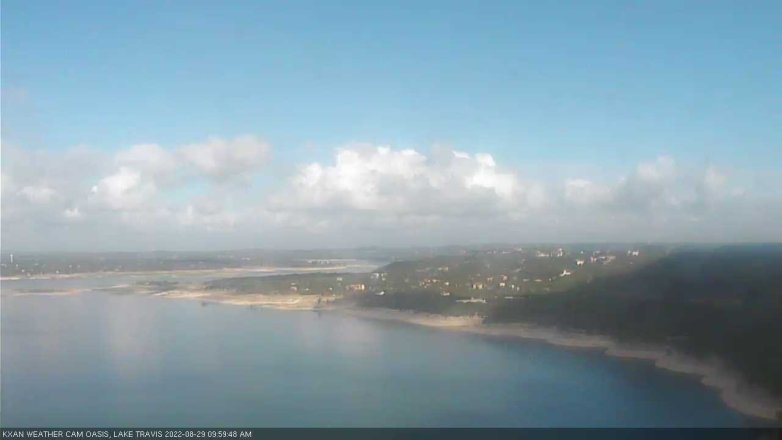 Lake Travis webcam, August 29, 2022 10:00 AM CT