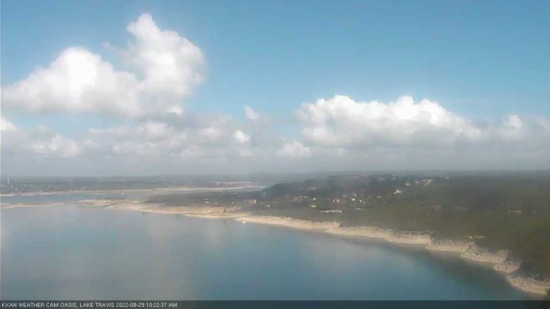 Lake Travis webcam, August 29, 2022 10:25 AM CT