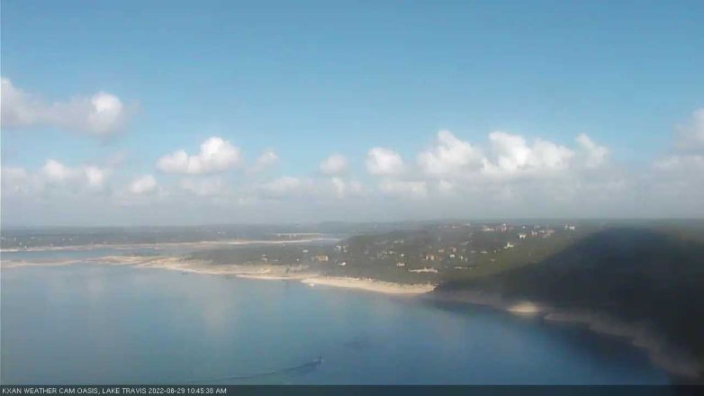 Lake Travis webcam, August 29, 2022 10:45 AM CT