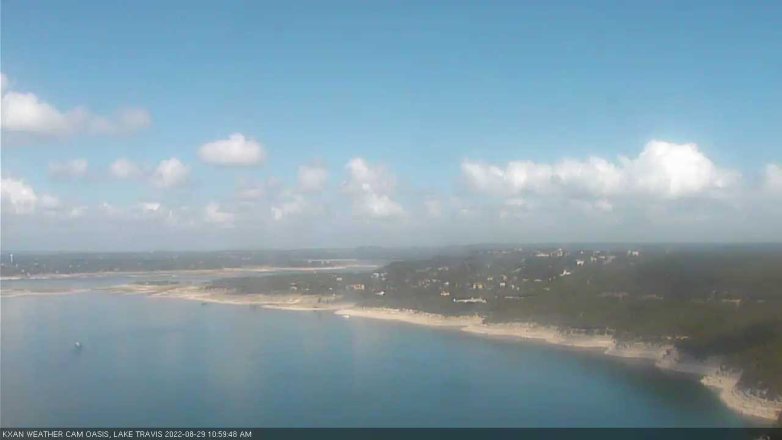 Lake Travis webcam, August 29, 2022 11:00 AM CT