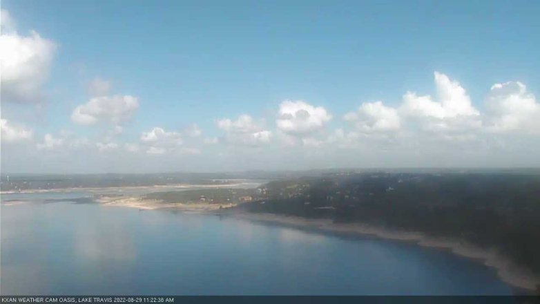 Lake Travis webcam, August 29, 2022 11:25 AM CT