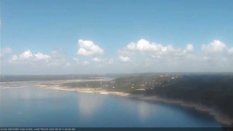 Lake Travis webcam, August 29, 2022 11:45 AM CT