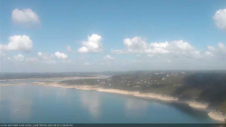 Lake Travis webcam, August 29, 2022 12:00 PM CT