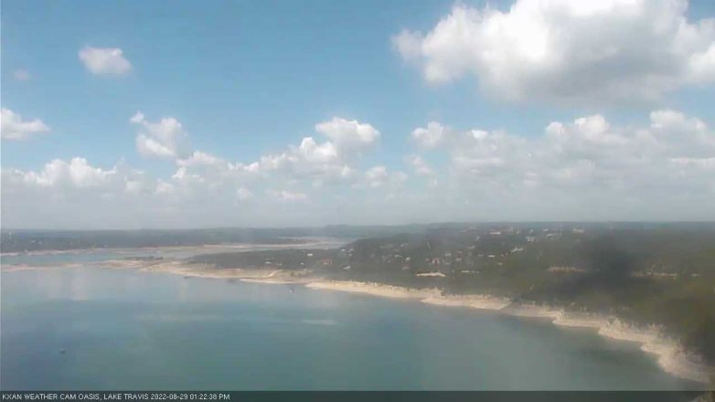 Lake Travis webcam, August 29, 2022 1:25 PM CT