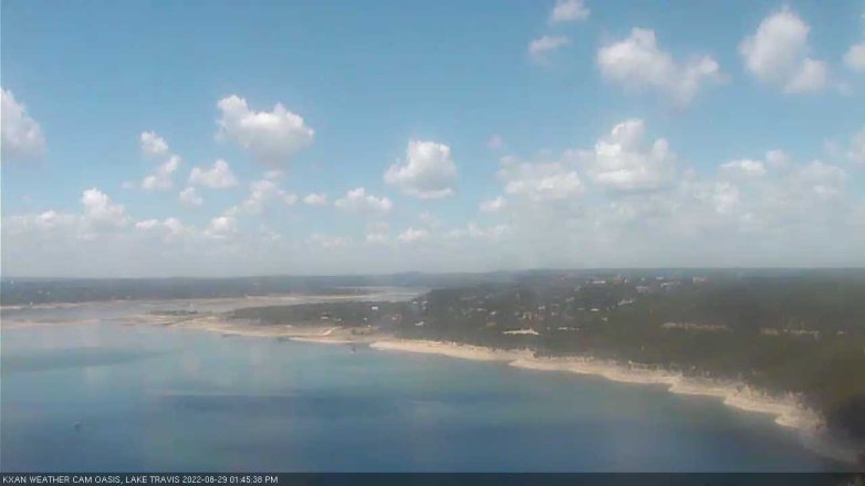 Lake Travis webcam, August 29, 2022 1:45 PM CT