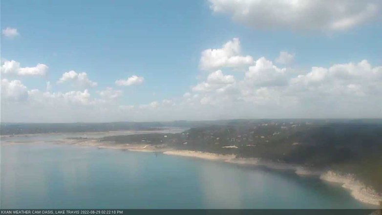 Lake Travis webcam, August 29, 2022 2:25 PM CT