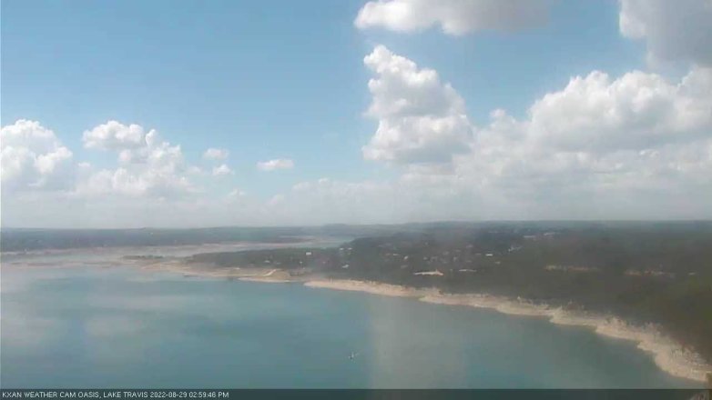 Lake Travis webcam, August 29, 2022 3:00 PM CT