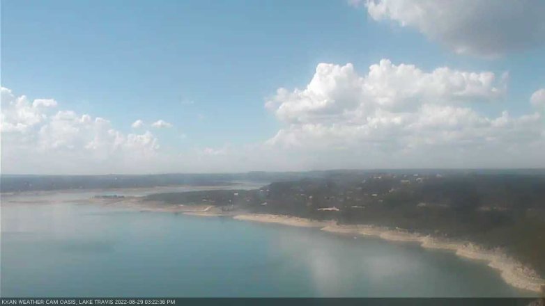 Lake Travis webcam, August 29, 2022 3:25 PM CT