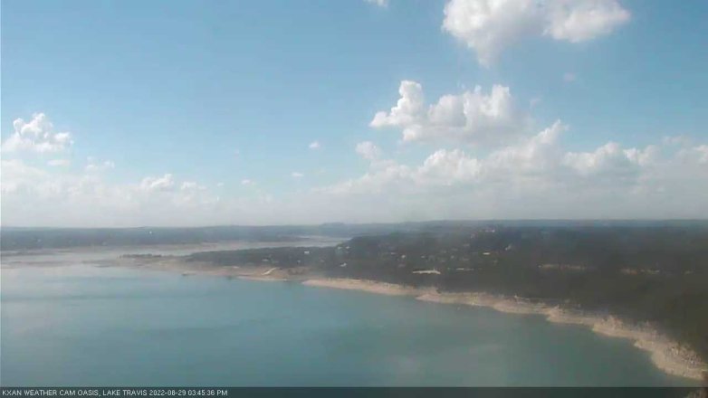 Lake Travis webcam, August 29, 2022 3:45 PM CT
