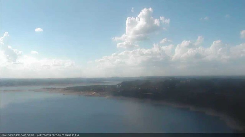Lake Travis webcam, August 29, 2022 5:00 PM CT