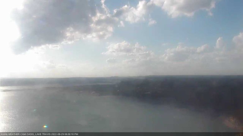 Lake Travis webcam, August 29, 2022 6:00 PM CT