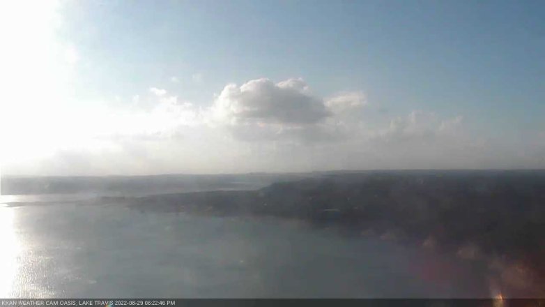 Lake Travis webcam, August 29, 2022 6:25 PM CT